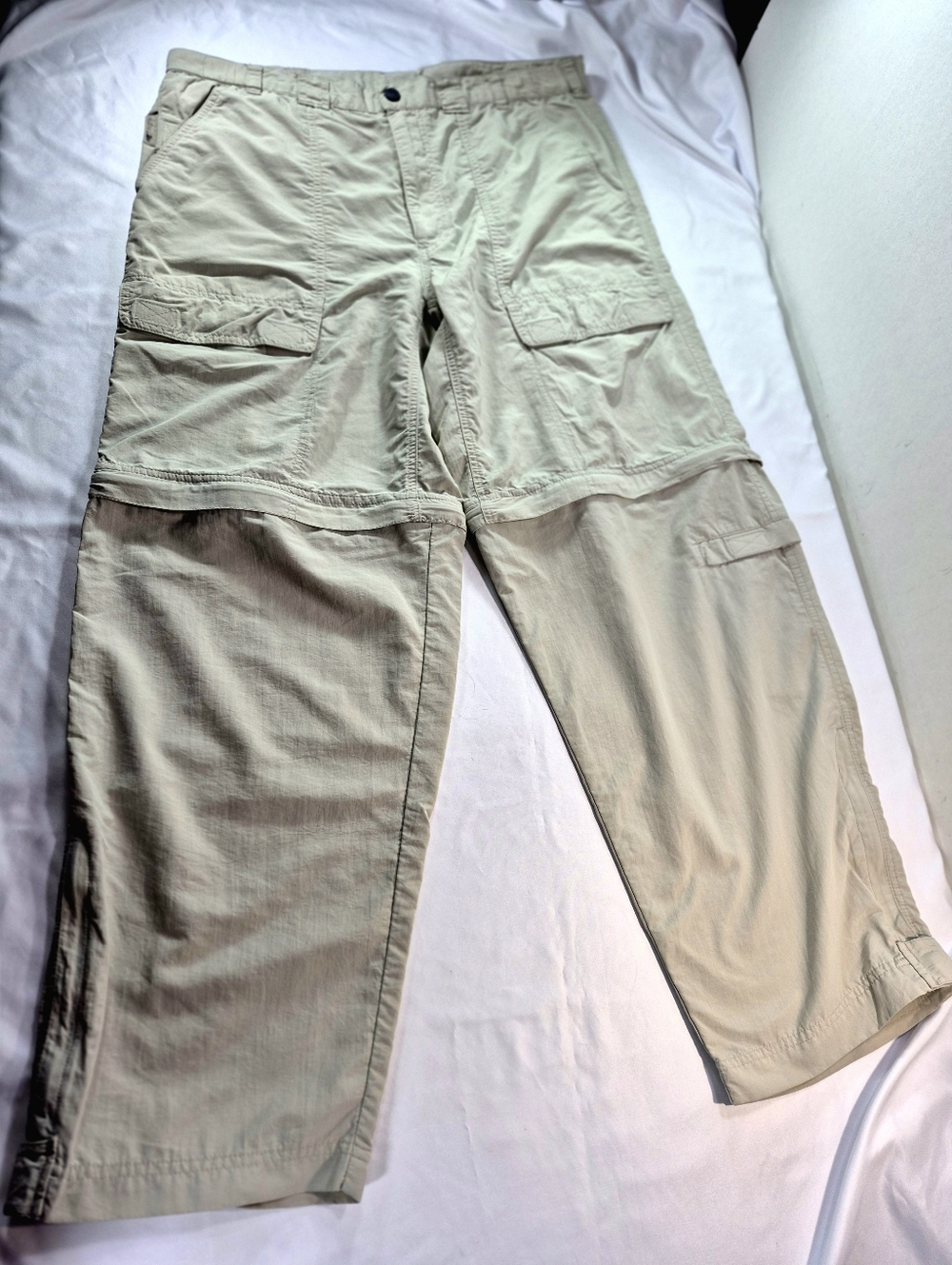 White Stag Women's Khaki Convertible Cargo Pants M/30 Gorpcore Hiking Cargo 90's